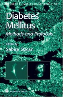 Diabetes Mellitus: Methods and Protocols (Methods in Molecular Medicine)