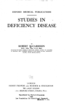 Studies in Deficiency Disease