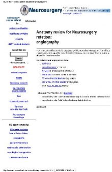 Anatomy Review For Neurosurgery