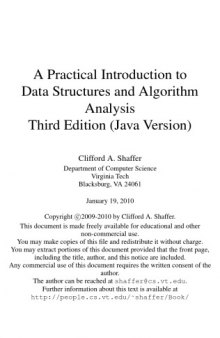 A Practical Introduction to Data Structures and Algorithm Analysis Third Edition (Java Version)