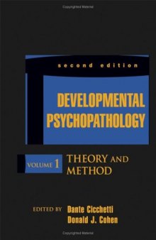 Developmental Psychopathology, Theory and Method . Volume 1.(WILEY SERIES ON PERSONALITY PROCESSES)