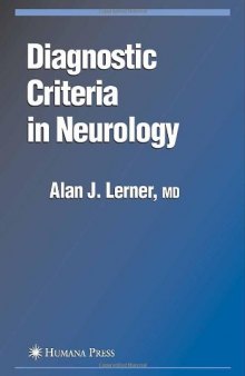 Diagnostic Criteria in Neurology (Current Clinical Neurology)
