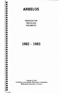 Arbelos Volume 1 (1982-1983) 