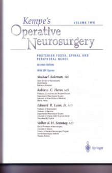 Kempe's operative neurosurgery