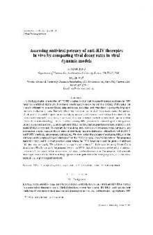 Assessing antiviral potency of anti-HIV therapies in vivo by comparing viral decay rates in viral dynamic models