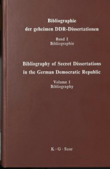 Bibliographie der geheimen DDR-Dissertationen
