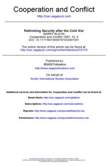 Rethinking Security after the Cold War
