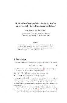 A variational approach to chaotic dynamics in periodically forced nonlinear oscillators