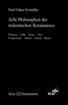 Acht Philosophen der Italienischen Renaissance