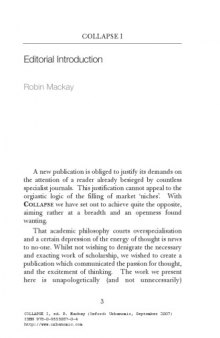 Collapse: Philosophical Research and Development:. Numerical Materialism.