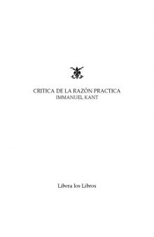 Critica de la Razon Practica   Critique of Practical Reason (Spanish Edition)