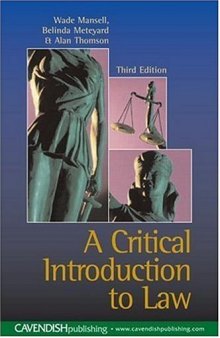Critical Introduction to Law 3 e (New Title)