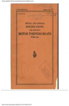 Detail specifications for building 80-ft. motor torpedo boats, PT's 103-138 : hull and machinery