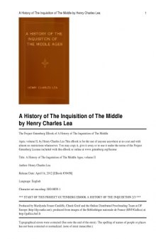 A history of the Inquisition of the Middle Ages