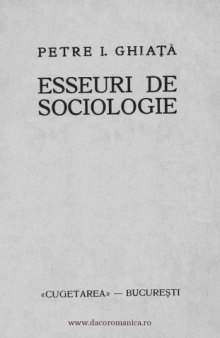 Eseuri de sociologie