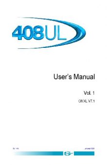 408UL Manuals - V7.1 - Issue 05-2003 - 408user1