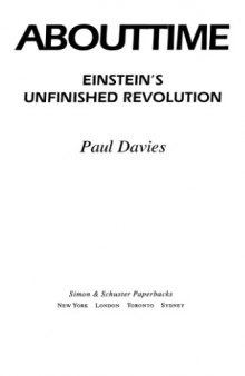 About time: Einstein's unfinished revolution