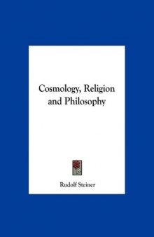 Cosmology Religion and Philosophy