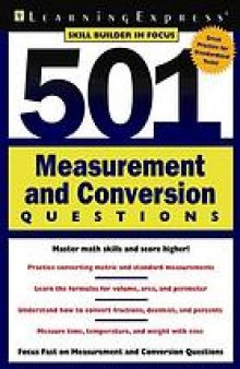 501 measurement and conversion questions