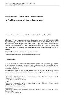 A 3-dimensional Eulerian array