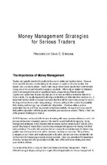 Money Management Strategies For Serious Traders