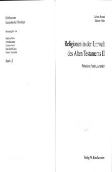 Religionen in der Umwelt des Alten Testaments 2: Phönizier, Punier, Aramäer