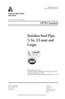 Stainless-steel pipe, 1/2 in. (13 mm) and larger