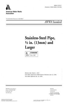 Stainless-Steel Pipe, ½ in. (13mm) and  Larger