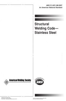 Structural welding code--stainless steel