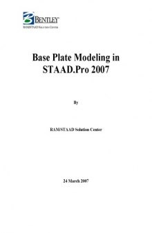 Base Plate Modelling Using Staad Pro 2007