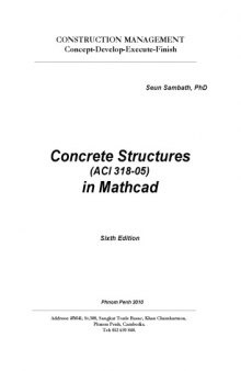 ACI 318-05 Mathcad in Concrete Structures