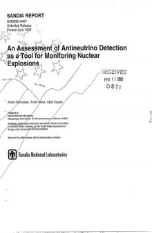 Antineutrino Detection for Monitoring Nuclear Explosions
