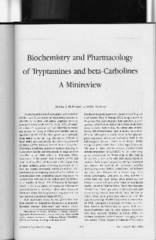 Biochemistry and Pharmacology of Tryptamines and beta-Carbolines. Minireview
