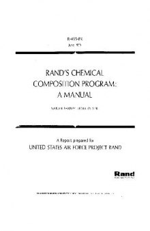 Rand s chemical composition program a manual