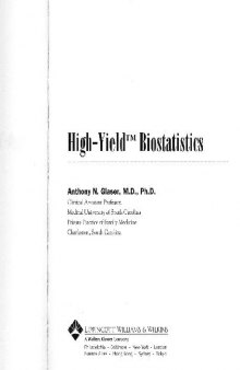 High Yield Biostatistics
