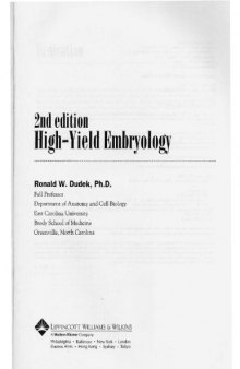 High-Yield Embryology 2nd