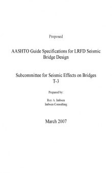 AASHTO Guide Specifications for LRFD Seismic Bridge Design T-3