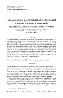 A Laplace mixture model for identification of differential expression in microarray experiments (200