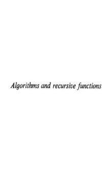 Algorithms and recursive functions  