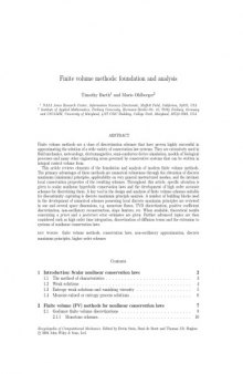 Finite volume methods: foundation and analysis 