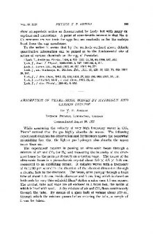 Absorption of Ultra-Sonic Waves by Hydrogen and Carbon Dioxide