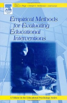 Empirical Methods for Evaluating Educational Interventions (Educational Psychology)