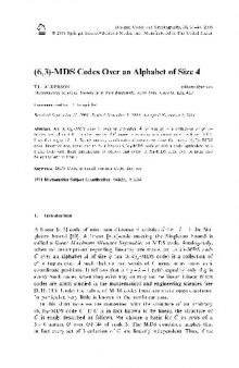 (6,3)-MDS Codes over an Alphabet of Size 4