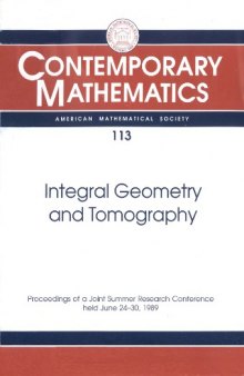 Integral Geometry and Tomography: Proceedings