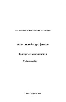 Адаптивный курс физики. Электричество и магнетизм: Учебное пособие