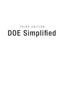 DOE simplified : practical tools for effective experimentation