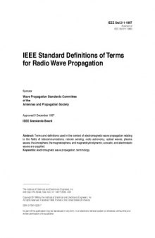 IEEE Standard Definitions of Terms for Radio Wave Propagation