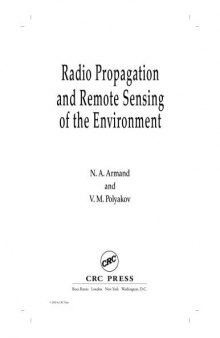 Radio Wave Propagation and Remote Sensing of the Environment