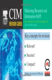 CIM Revision Cards: Marketing Research and Information 04 05 (Cim Revision Cards)