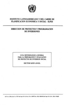 Guía metodológica general para la preparación y evaluación de proyectos de inversión social